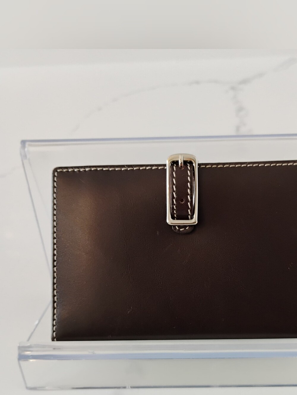 Coach Card Holder LIKE NEW - Mahogany & Cherry Red Leather w/SHW